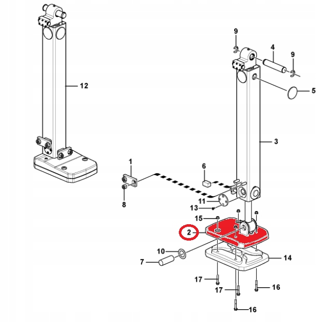 STOPA LAPA PODPORY VOLVO BL71B 16209448 OEM UNIMOT Machine brand Volvo