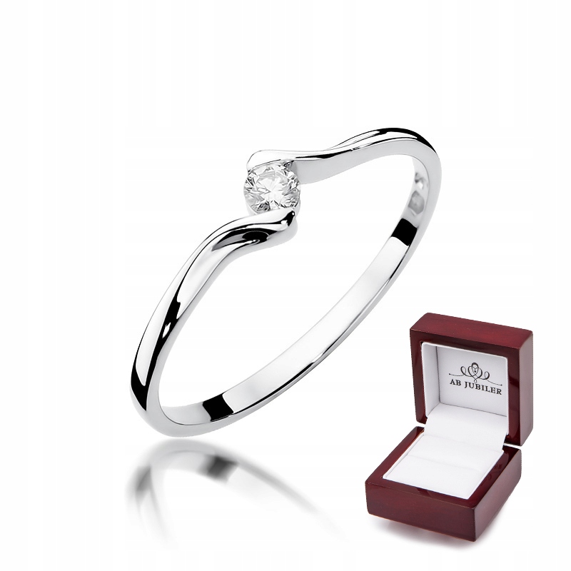 

Złoty Pierścionek Zaręczynowy Brylant 0,09ct W-332