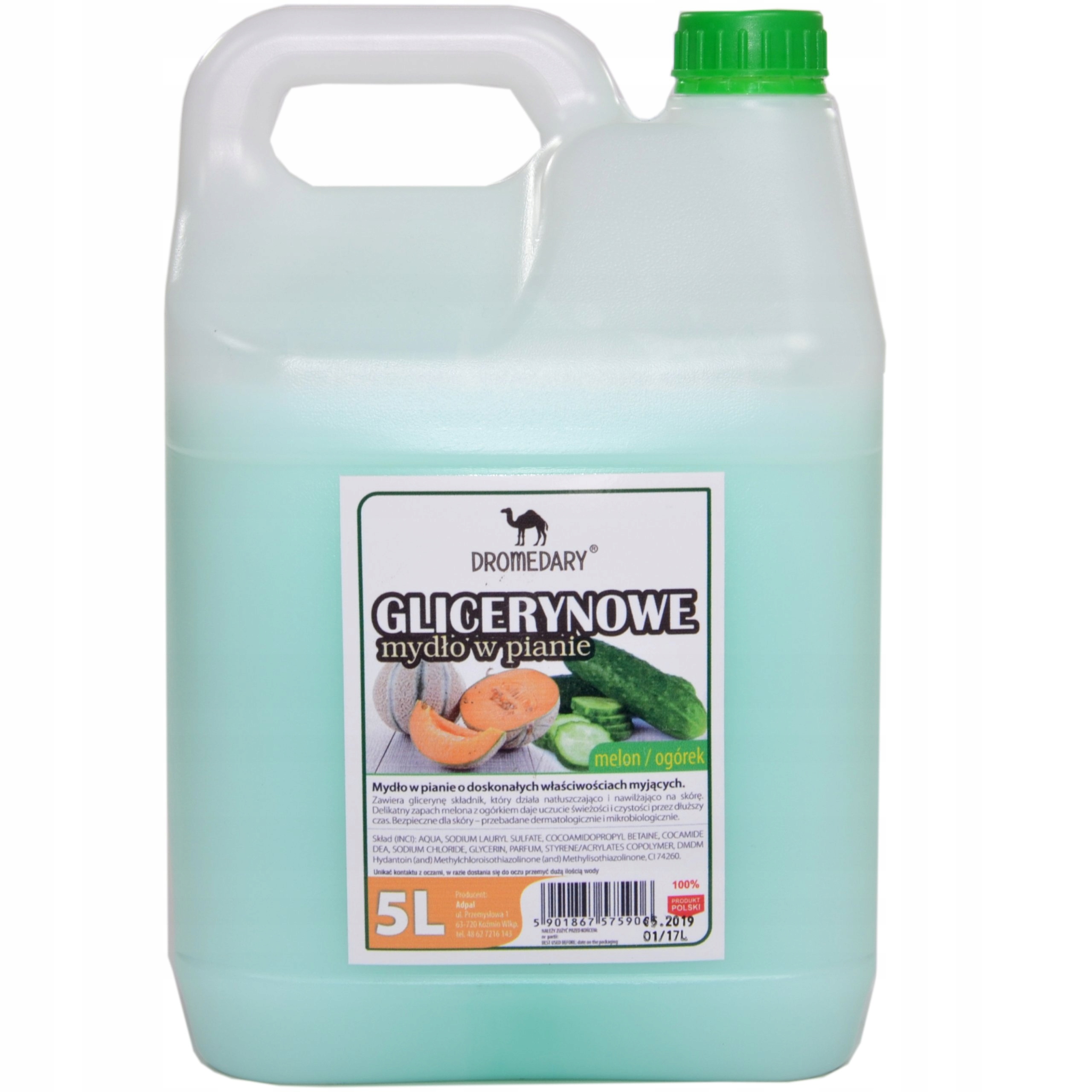 

Mydło glicerynowe w pianie melon ogórek 5L (1szt)