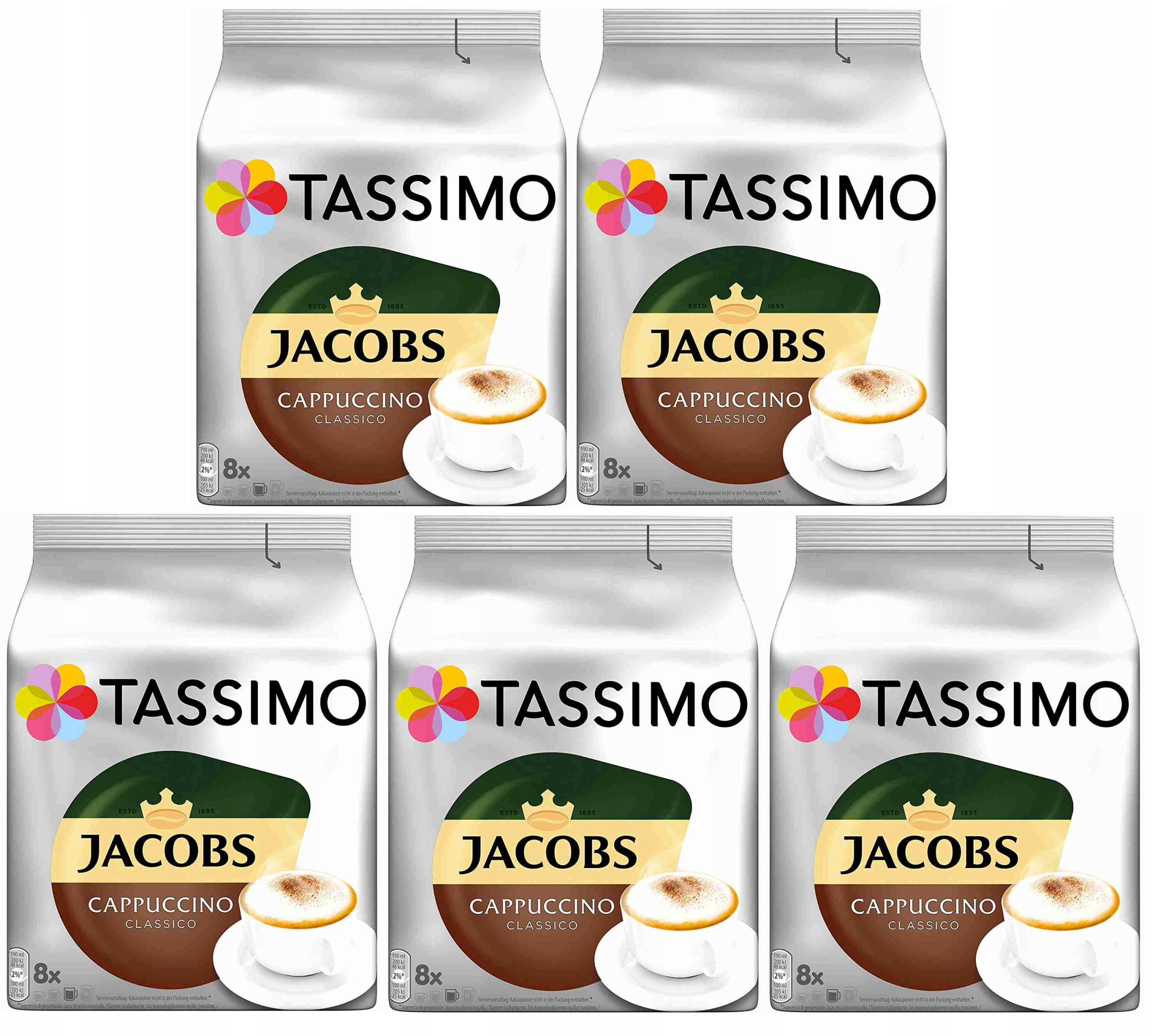 Kapsułki Tassimo Jacobs Cappuccino Classico 5 x 8