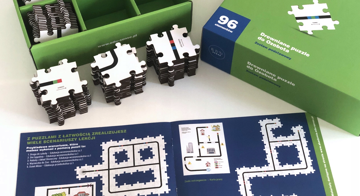 DREWNIANE PUZZLE DO OZOBOTA - ZESTAW PODSTAWOWY Kod producenta OZB-12828