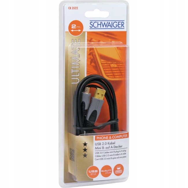 

Kabel Przewód Usb A - Mini Usb B 2 M 480 Mbs VAT23