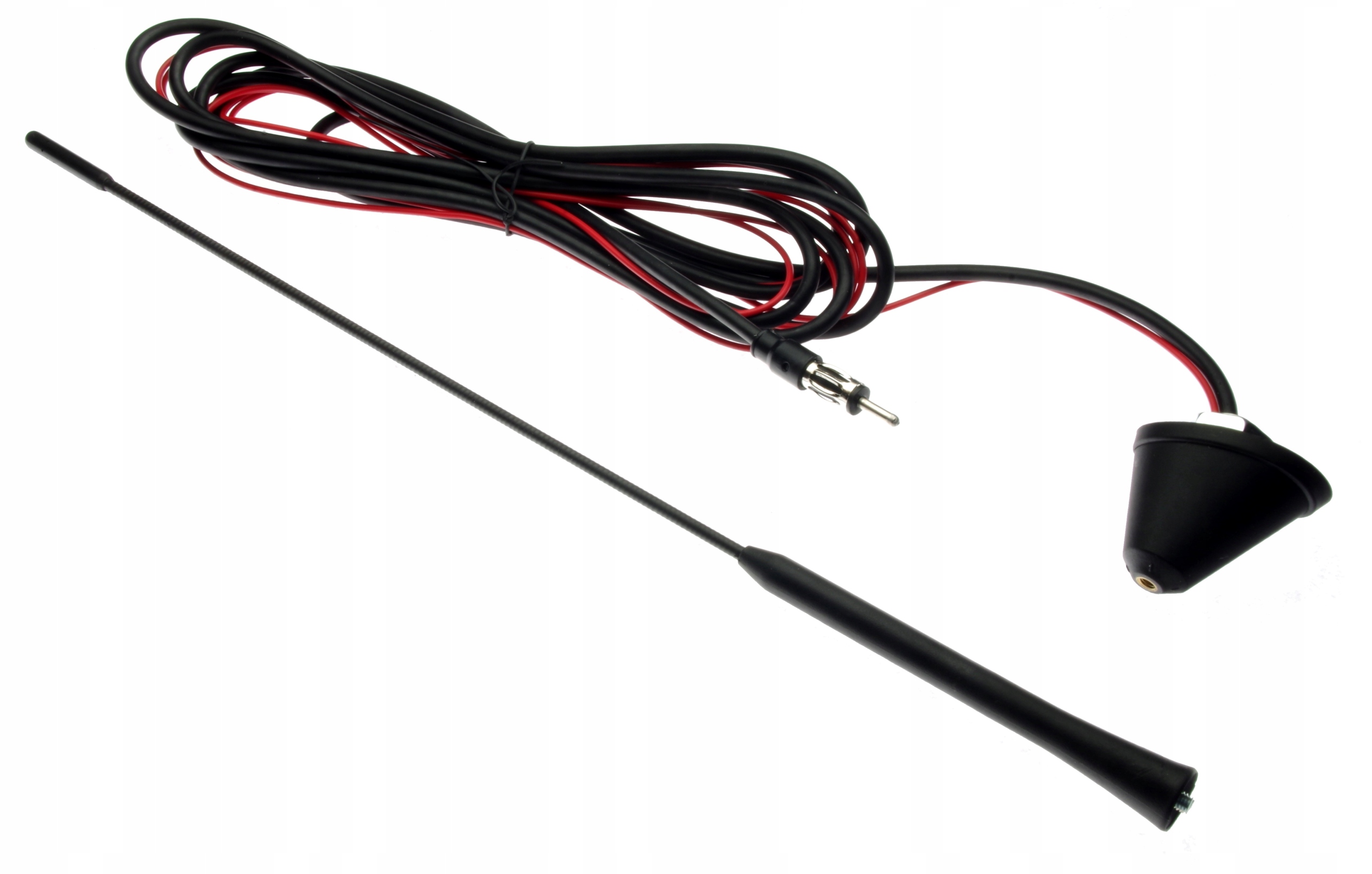 

Antena dachowa do auta bat 40cm wzmacniacz kabel