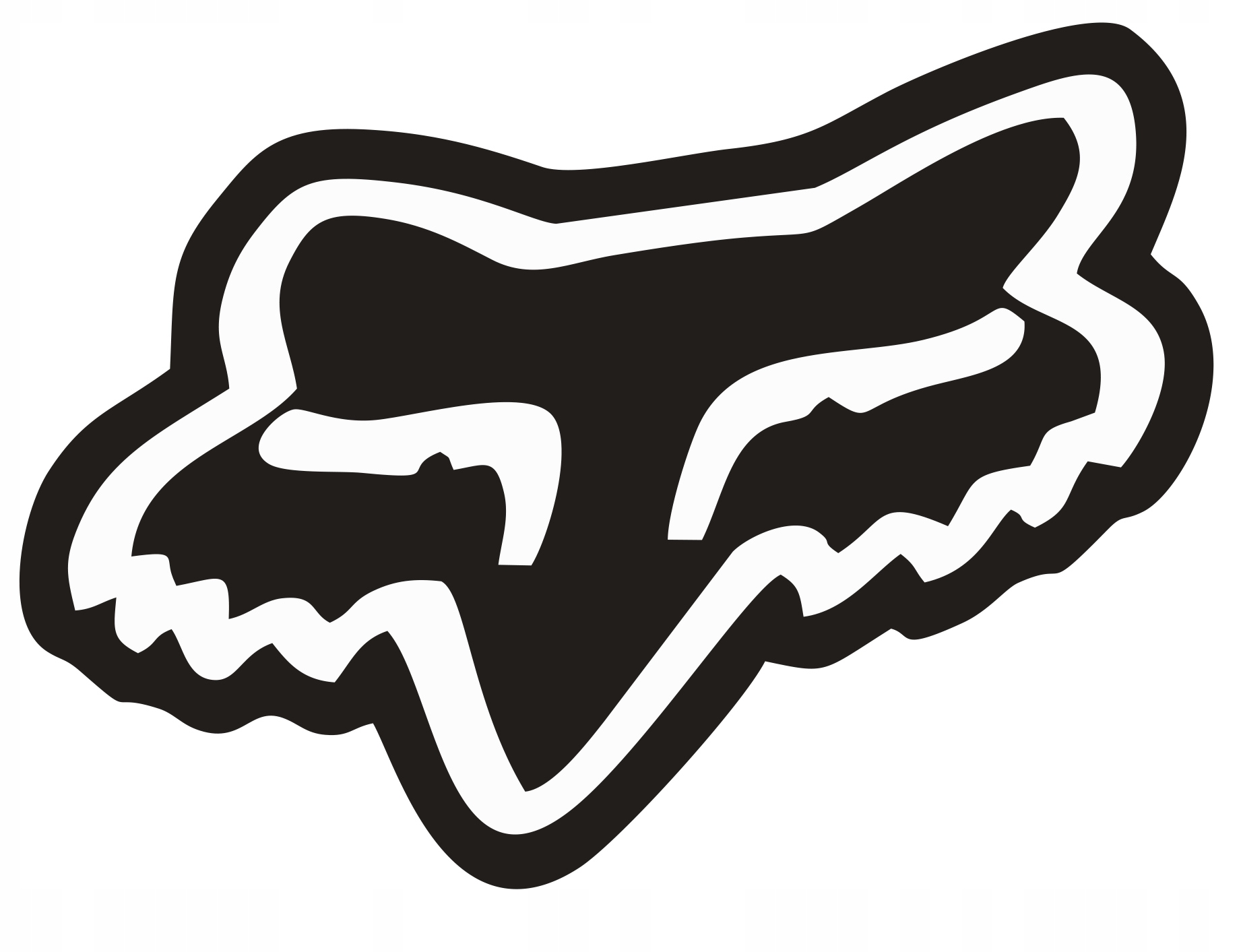 

Naklejka na samochód Rower Logo Fox 15x11 czarna