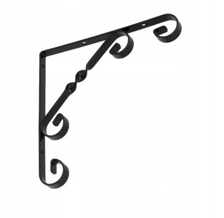 WĄSKI OZDOBNY WSPORNIK POD PÓŁKĘ ZE STALI 200x200