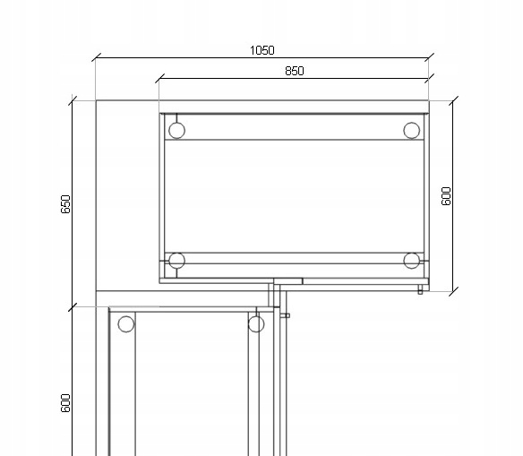 VELLA DPP 105/65 Szafka narożna POŁYSK 105 cm Marka Layman