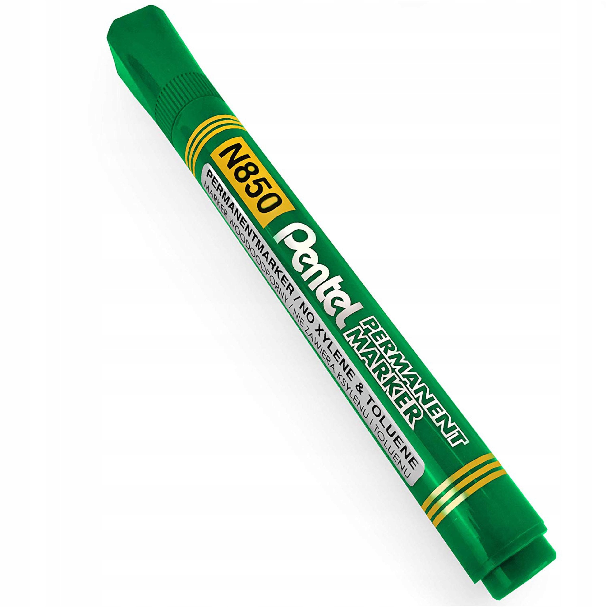 Marker permanentny PENTEL N850 z okrągłą końcówką zielony Kod producenta N850