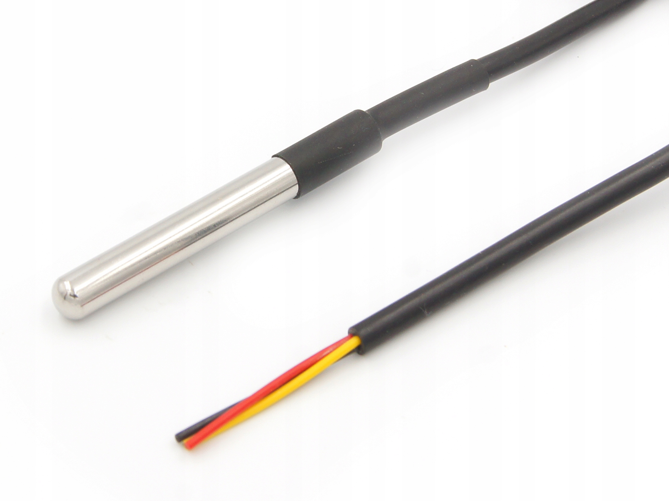 DS18B20 Cyfrowy Wodoodprony Hermetyczny czujnik temperatury 1-Wire - 2m Stan opakowania oryginalne