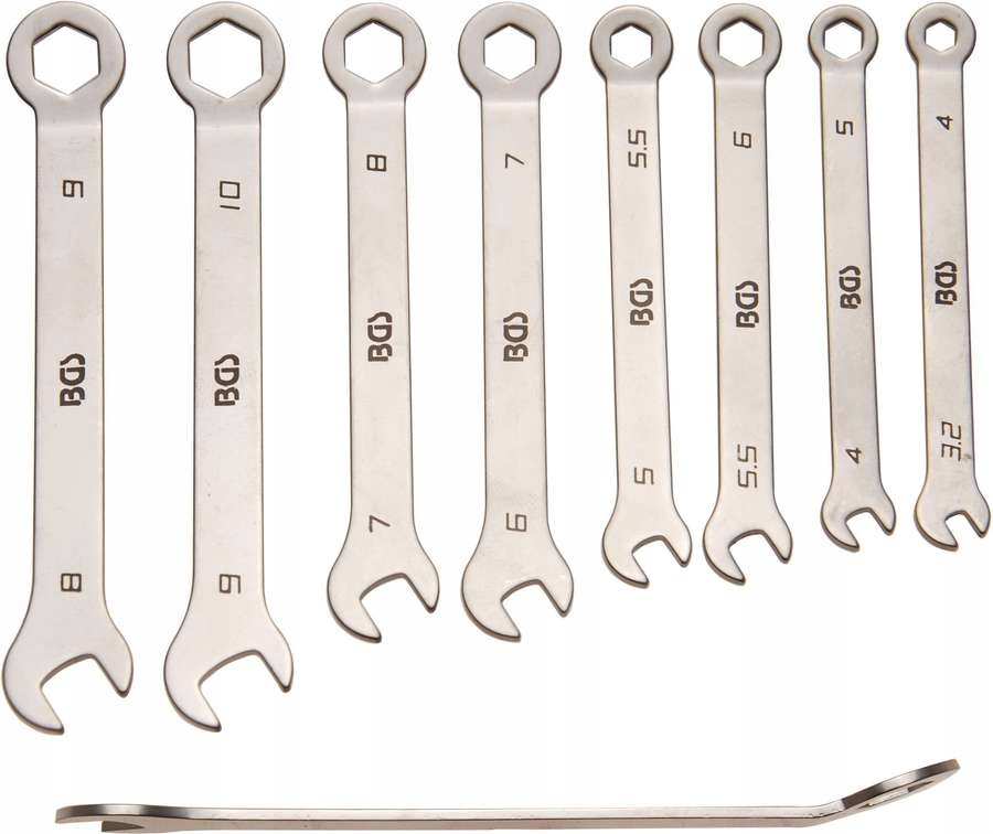 

Klucze płasko oczkowe 4-10 mm, 8 szt., precyzyjne