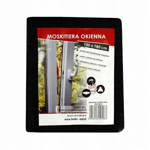 

Moskitiera Okienna 150X180CM Na Okno Siatka Czarna