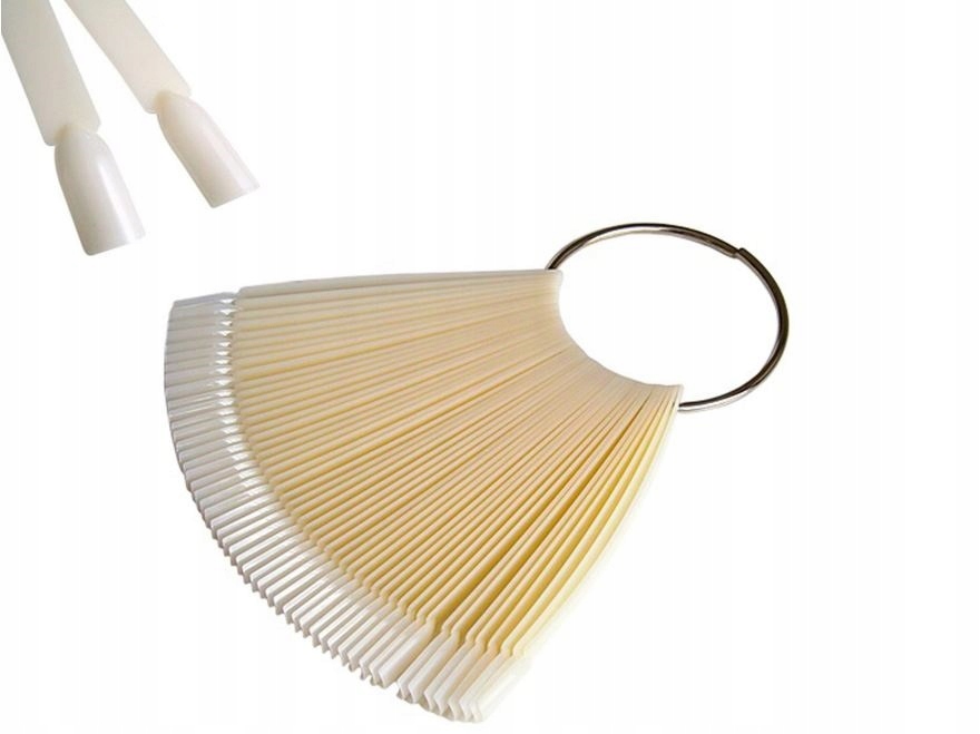 WZORNIK WACHLARZ TIPSY MLECZNY CLEAR 50 KOLORÓW