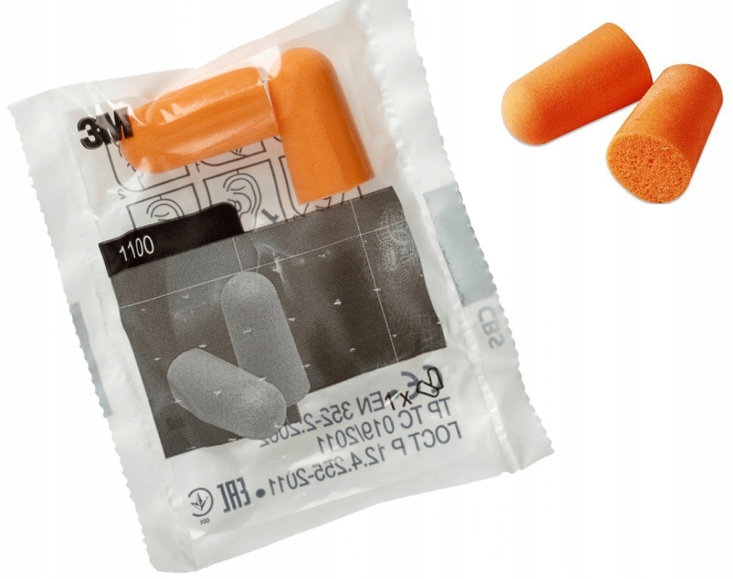 Zatyczki Stopery do Uszu 3M 1100 Wkładki Przeciwhałasowe 1000 PAR Oryginał Kod producenta 3M1100