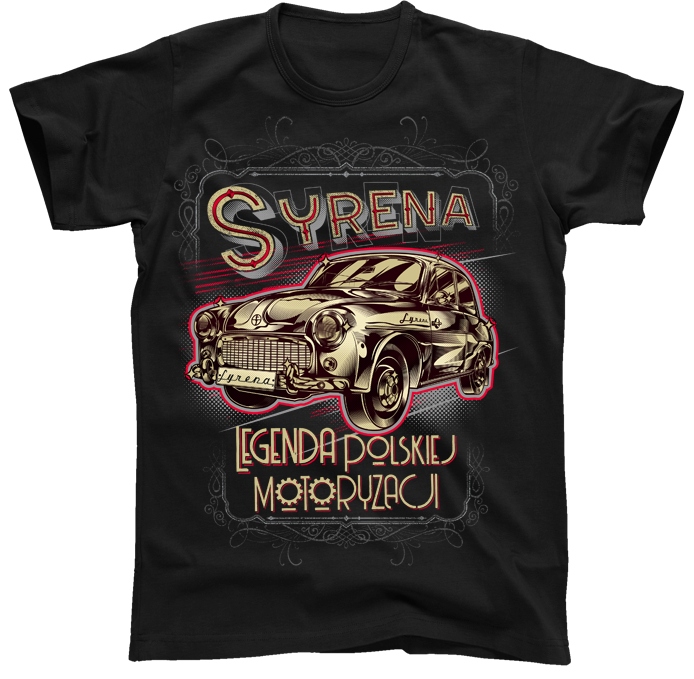 

Syrena Fso syrenka koszulka t shirt Retro r. S
