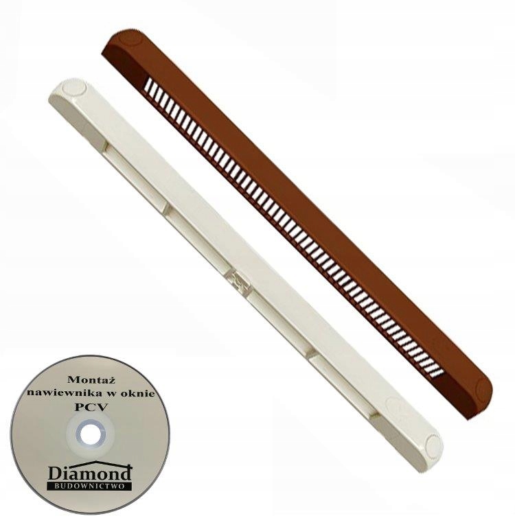 Nawiewnik do okna Fvent 2500F JASNY BRĄZ/BIAŁY