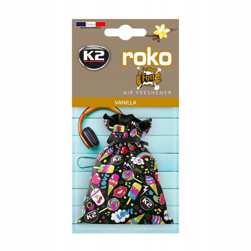 

K2 Roko Fun zapach samochodowy Wanilia woreczek