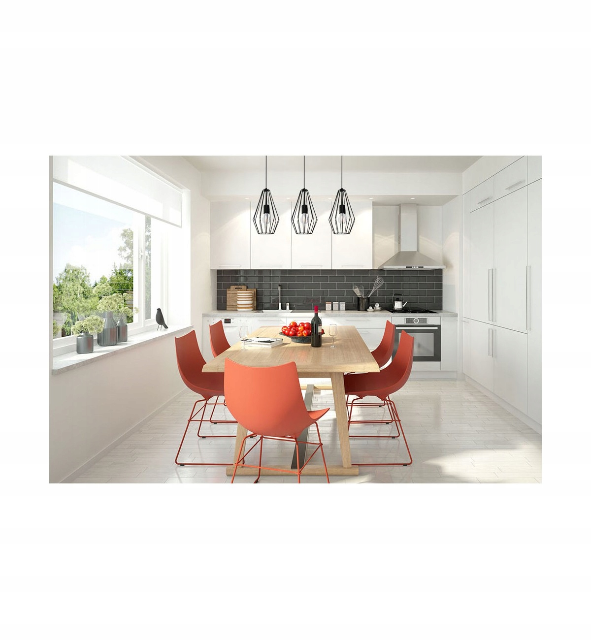 LAMPA ŻYRANDOL METALOWE PRĘTY WISZĄCA LOFT HOM Kod producenta 2005/3/L