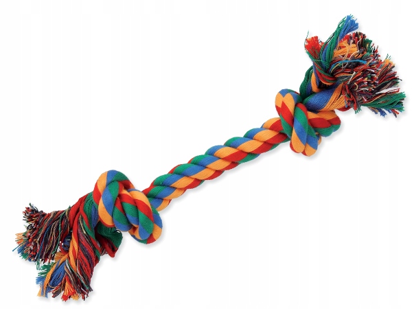 

Dog Fantasy Sznur Z Dwoma Węzłami 25 cm kolorowy