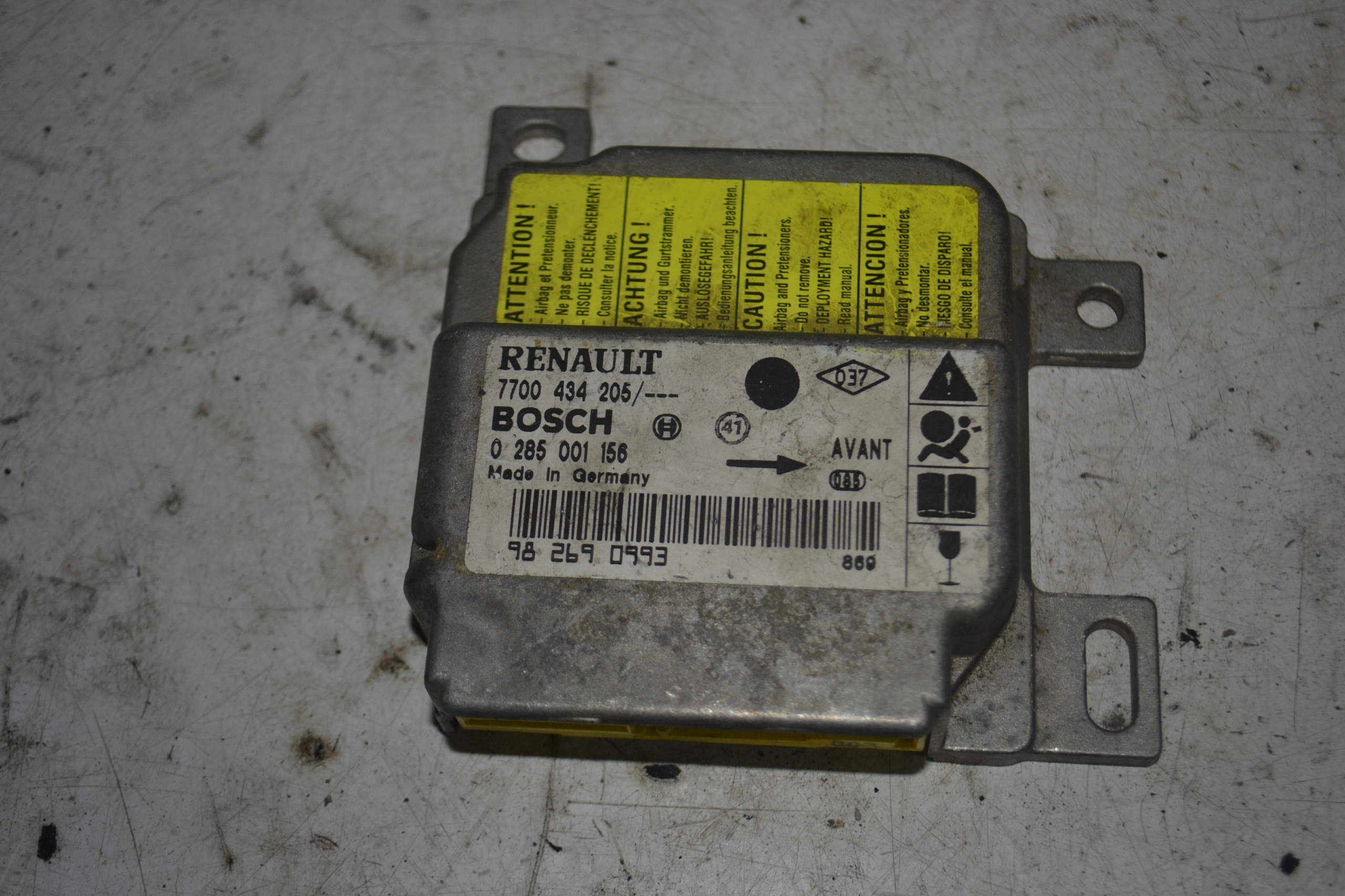 MODUŁ SENSOR AIRBAG RENAULT CLIO II 028001156