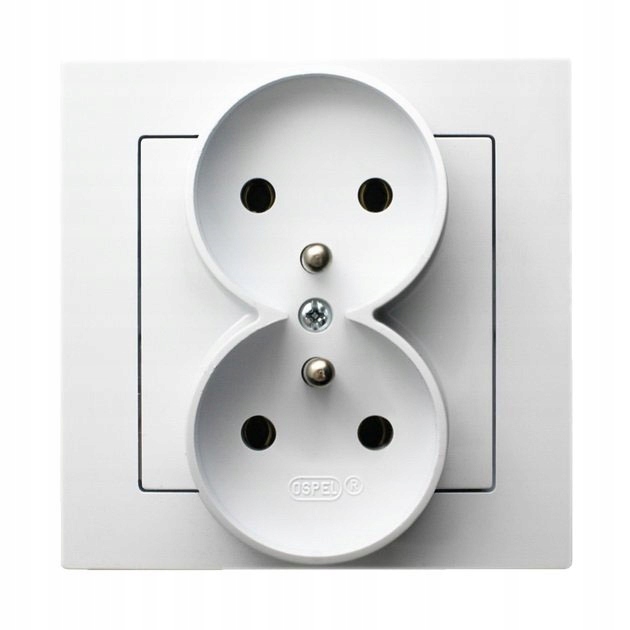 

Gniazdo Podwójne z/Uz z Ramką seria Ospel As 1kpl.