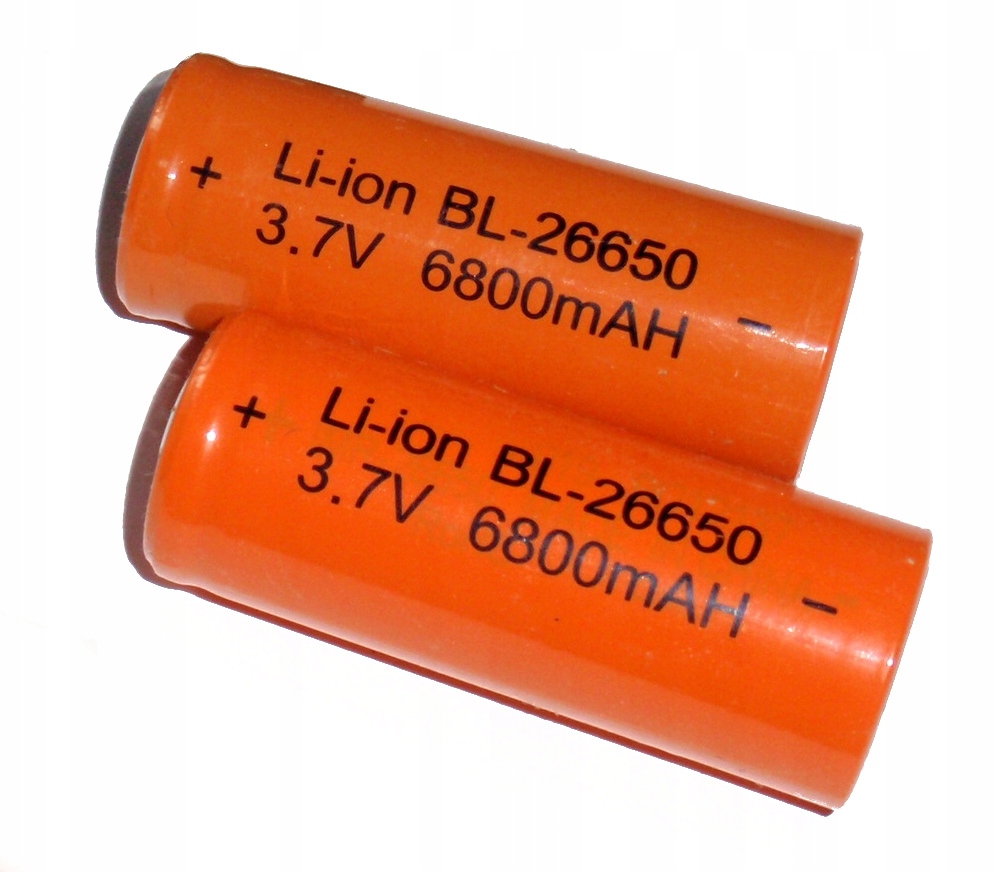

2x Akumulator 26650 6800 mAh 3,7V Li-ion