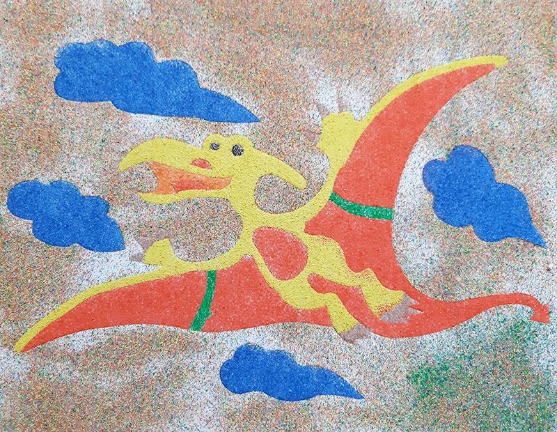 Piaskowe obrazki Pakiet 7(pterodaktyl,t-rex, 6476