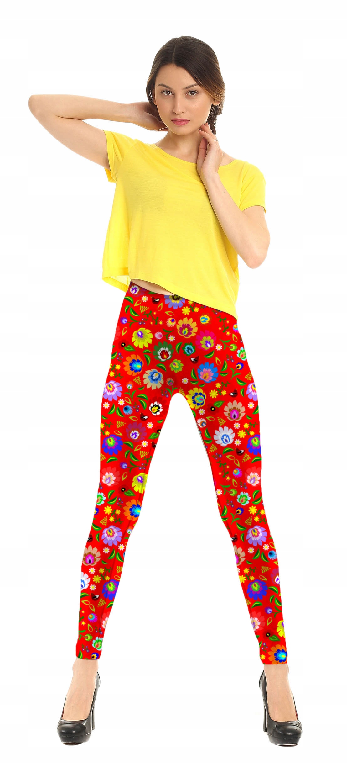 LEGGINSY NADRUK FULLPRINT ŁOWICKI RAJ FITNESS Model LEGGINSY