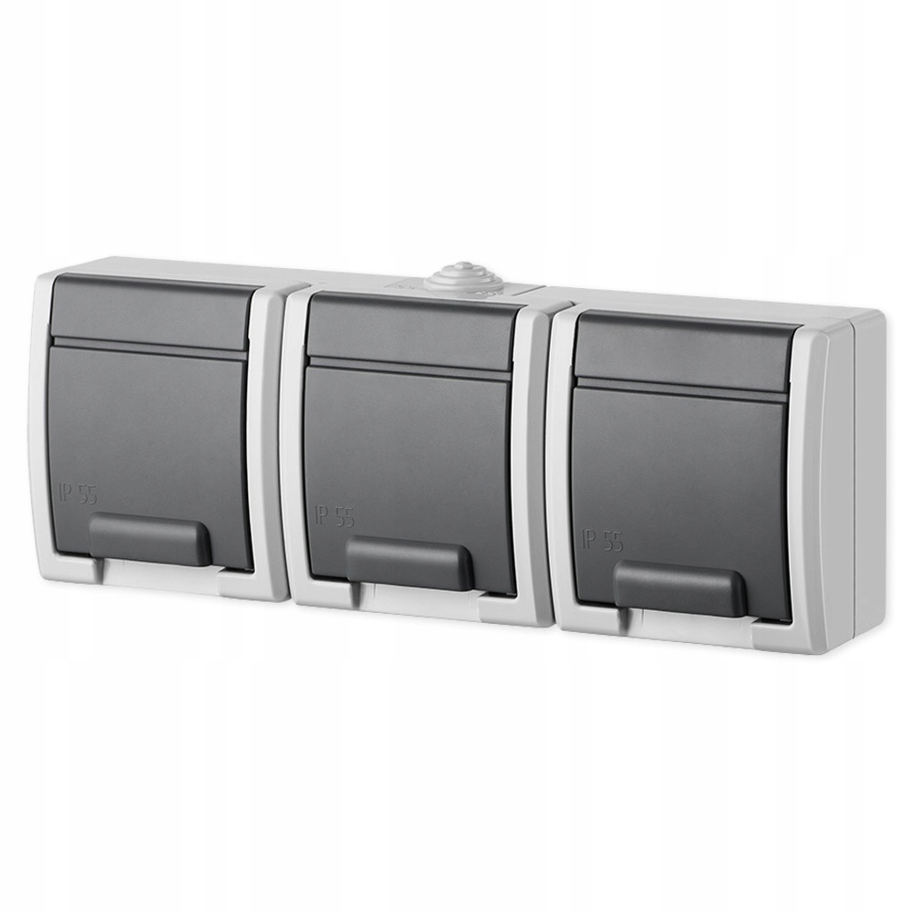 

Aquant Gniazdo Potrójne N/t IP55 Szare 1243-10