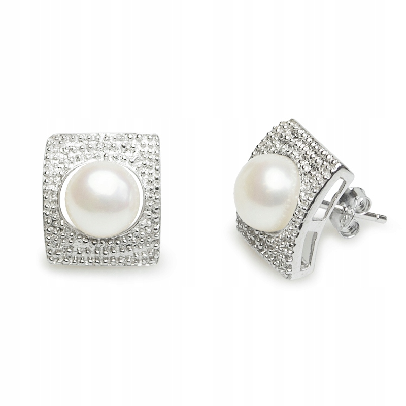 Barokní Stříbrné Náušnice S Pravou Perlou
