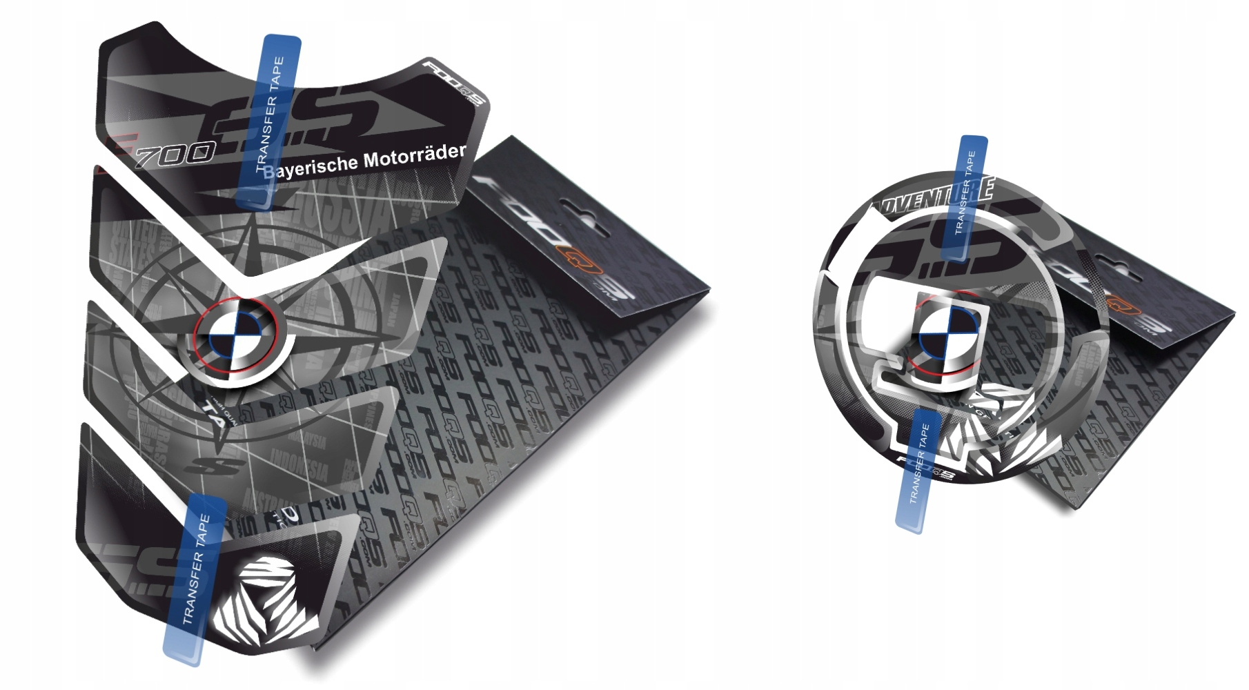 Tank-pad Cap-pad od firmy Fooqs pro Bmw F-700-GS Černý