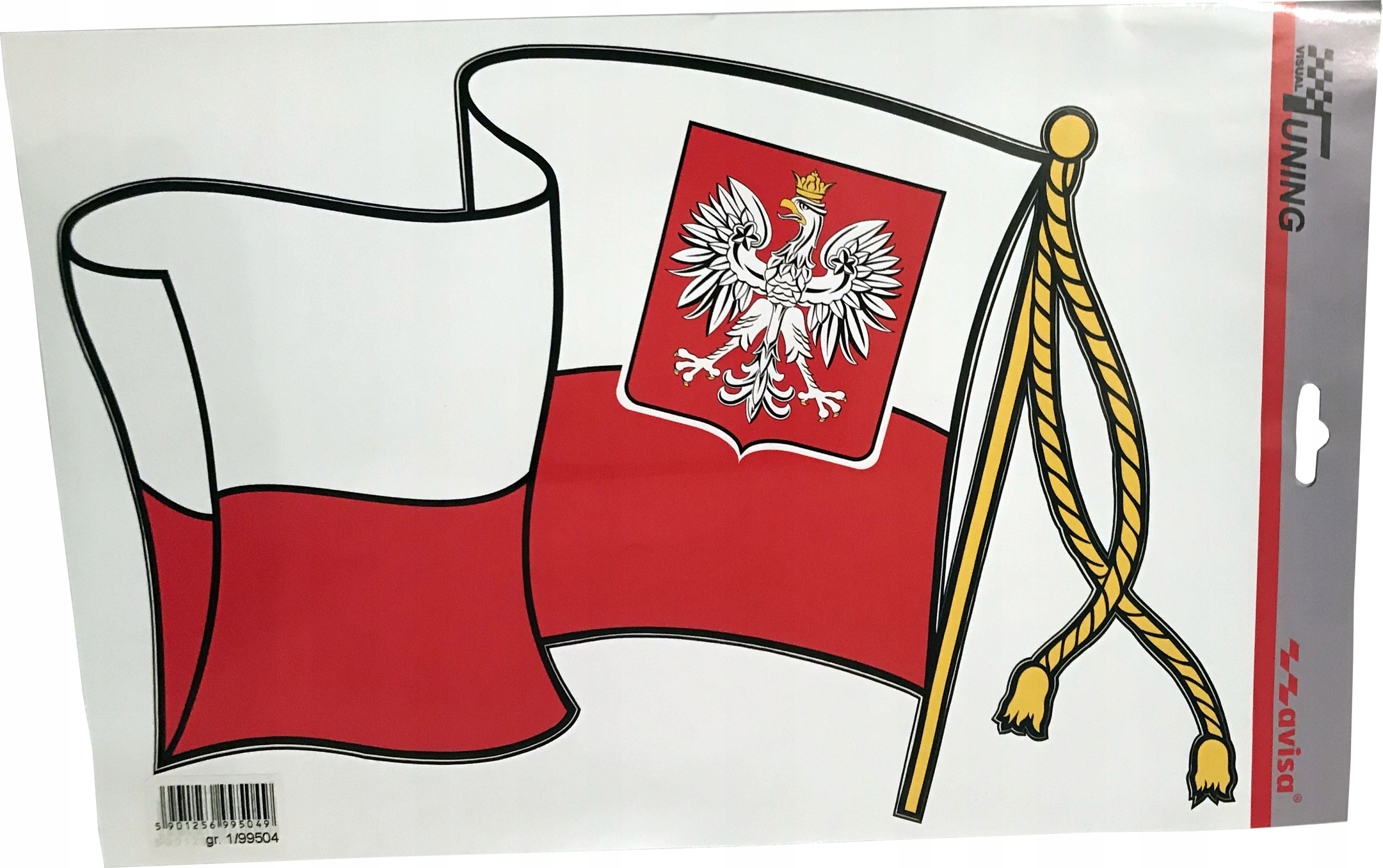 

Duża naklejka flaga Polska Euro 2020 2szt 34x22cm
