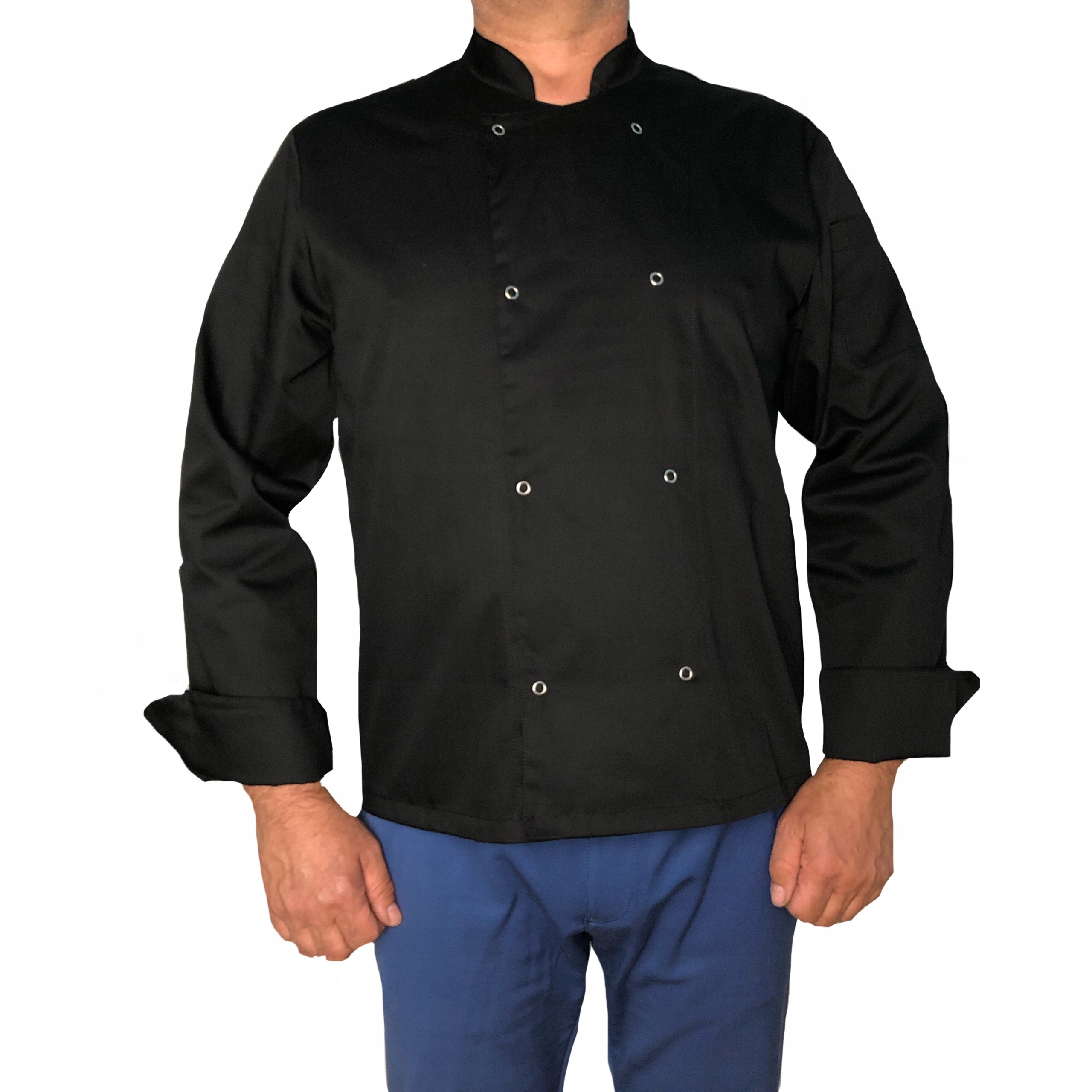 

Bluza kucharska, kitel, czarny, Rd, napy, roz.L