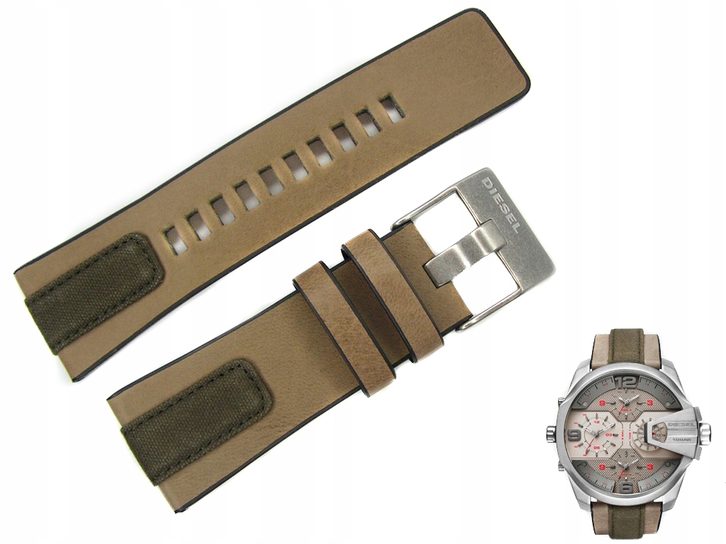 Pásek Diesel DZ7375 hnědý kožený 28 mm originální