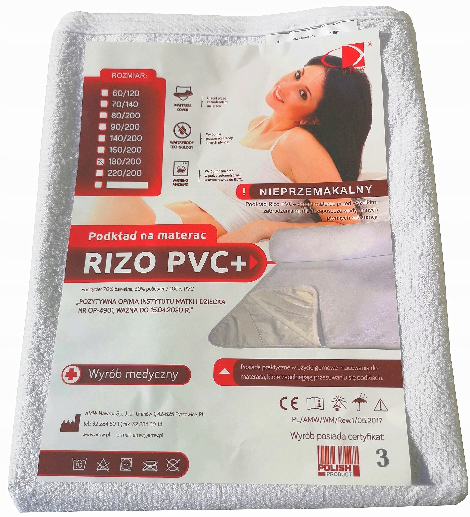 

Podkład Na Materac Ochraniacz Łóżko Mata 90x200