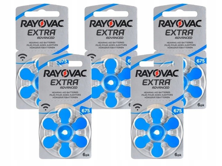 

30x Baterie słuchowe Rayovac Extra 675 PR44