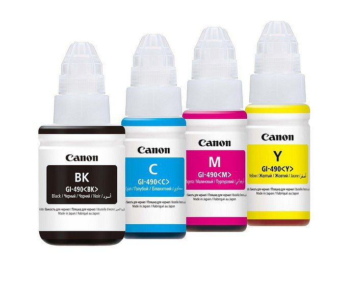 4x Canon GI-490 CMYK Oryg. Pixma G1400 G2400 G3400 Producent Canon