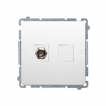 

Simon Basic Gniazdo antenowe F pojedyńcze Białe