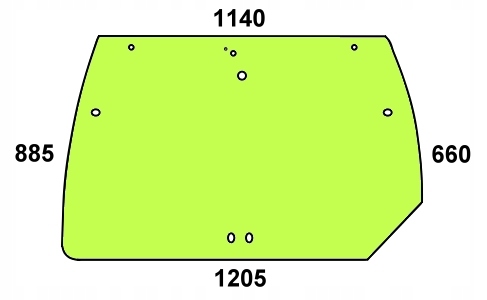 szyba tylna do Deutz Agrotron 80, 85, 90 ...
