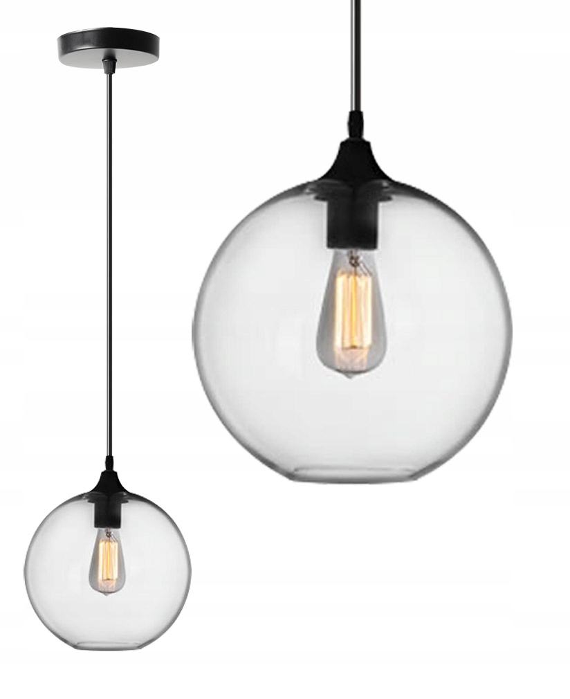 

Lampa Sufitowa Wisząca Szklana APP311-1CP Loft