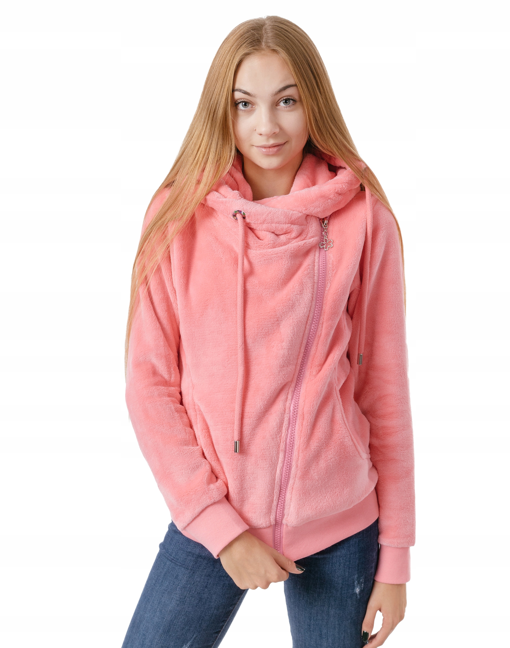 

Ciepła Bluza Futerkowa Damska na Zamek 99021-2 XXL