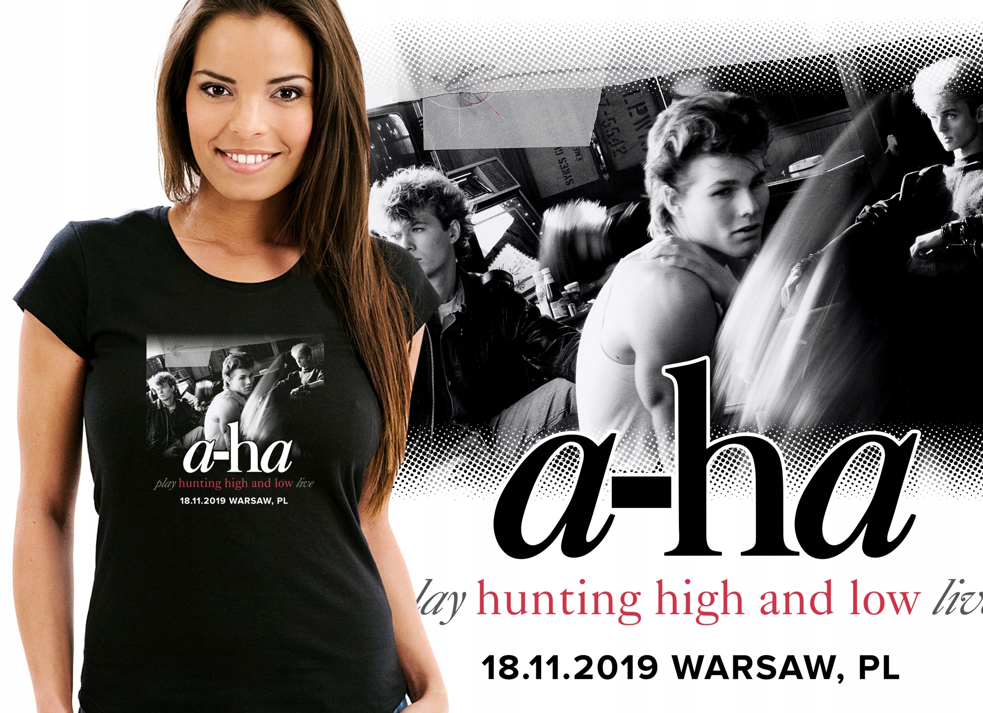 

A-ha Aha Tour 2019 Koncert Wawa Koszulka Damska L