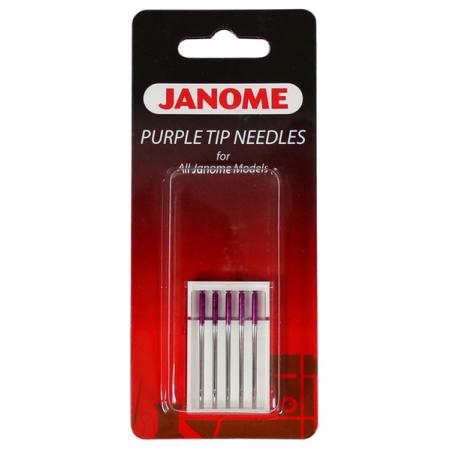 

Igły Janome Purple Tip do trudnych materiałów