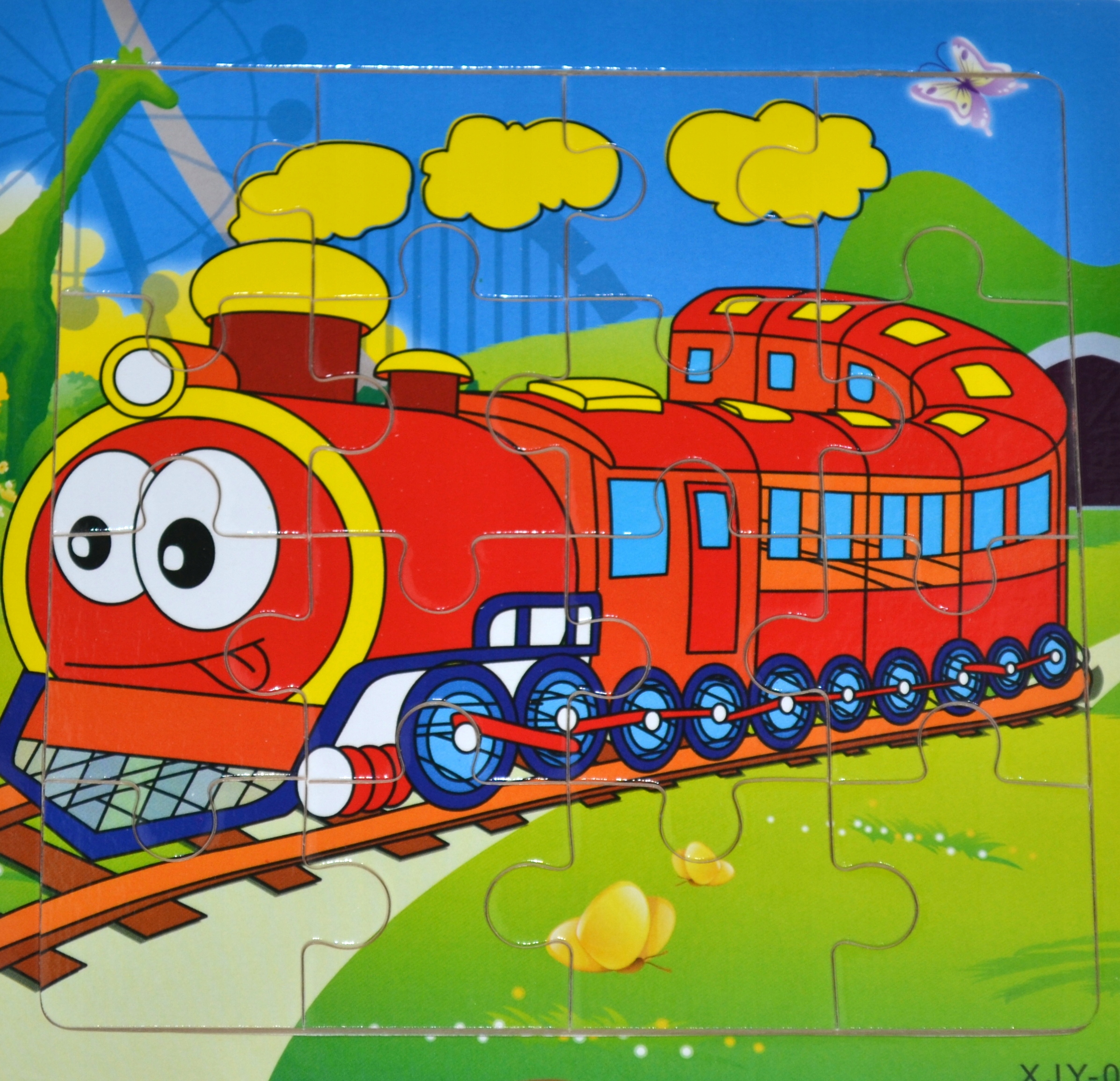 EDUKACYJNE PUZZLE DREWNIANE 16 el. z obrazkiem Płeć chłopcy