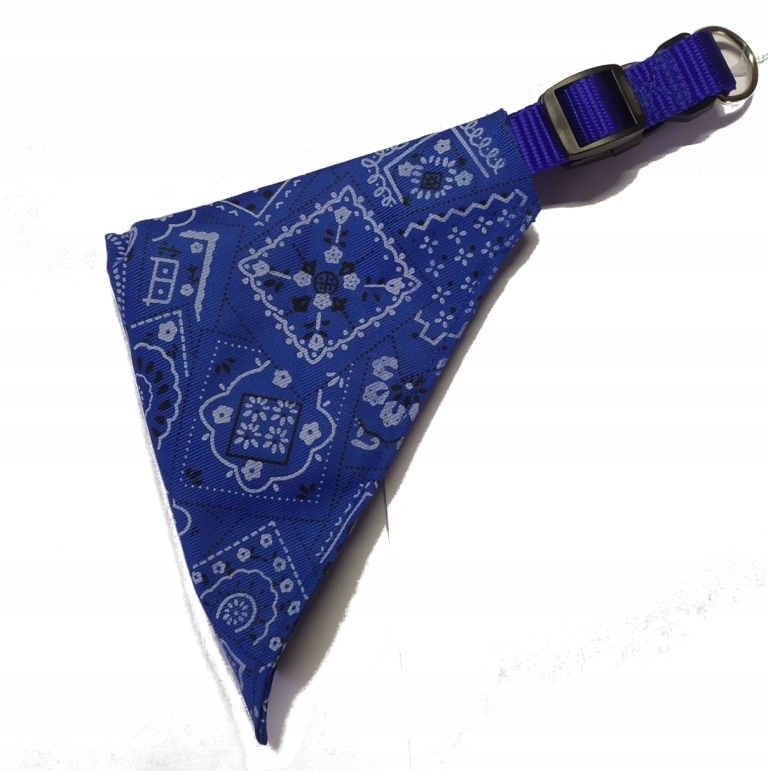 

Obroża z taśmy z chustą 2,5 x 40-65 cm Niebieski