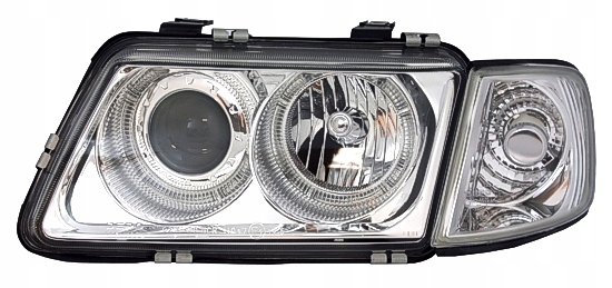 AUDI A3 8L 96-00 LAMPY reflektory CHROM ringi H7 Numer katalogowy części CTS-tuning-angel-eye au08