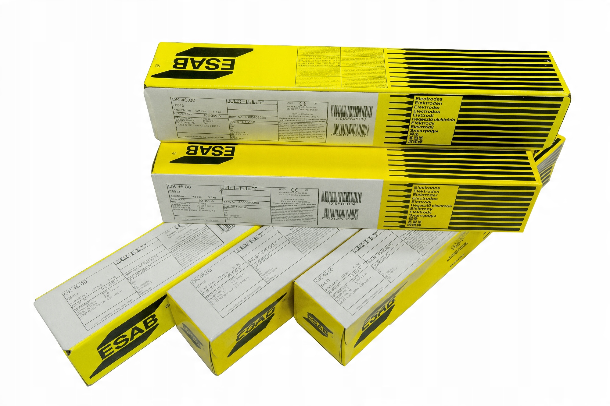 

Elektrody Esab Ok 46.00 fi 1,6 x 300 1KG