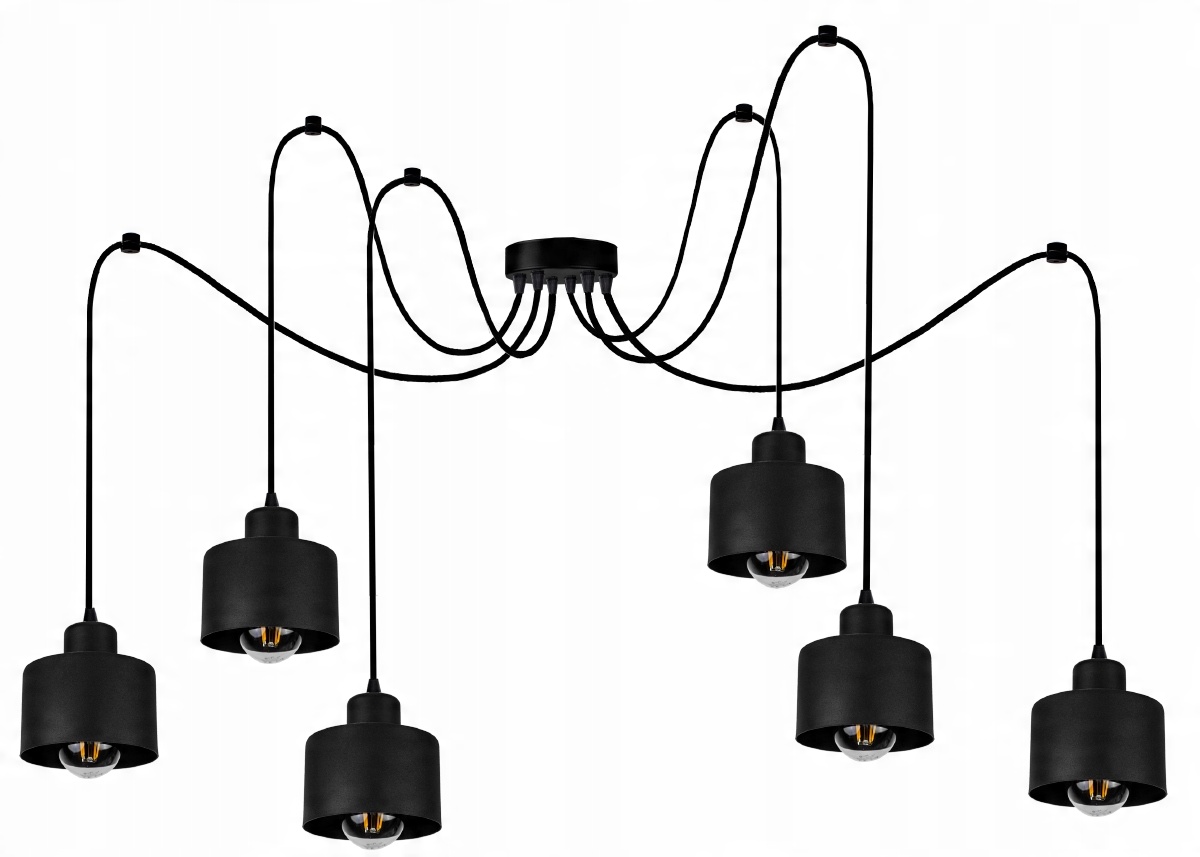 

Lampa Wisząca Sufitowa Żyrandol Pająk Loft Edison