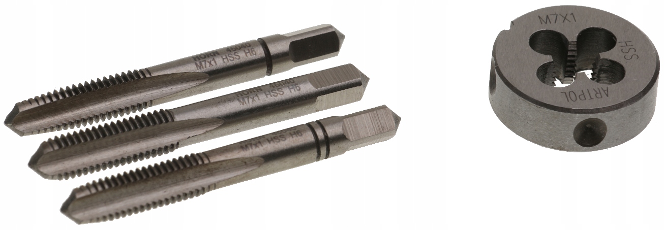 

Narzynka Gwintownik M7x1.0 Zestaw Komplet Gwint
