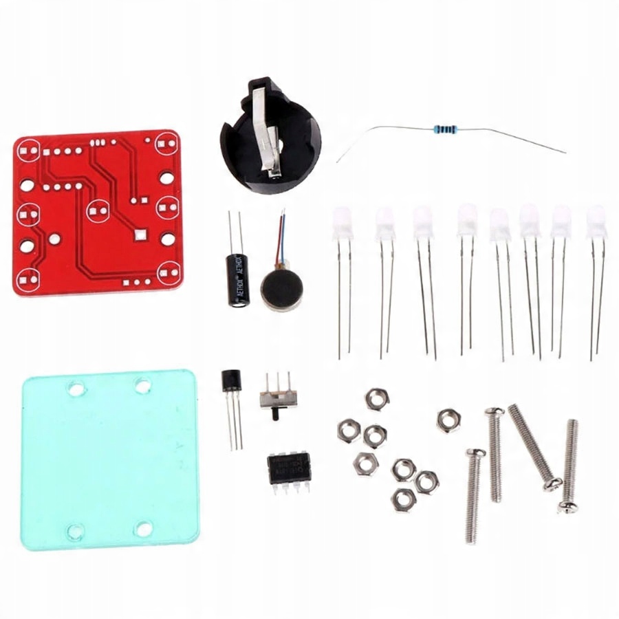 

Elektroniczna kostka Led do gry - czerwone Led dIY