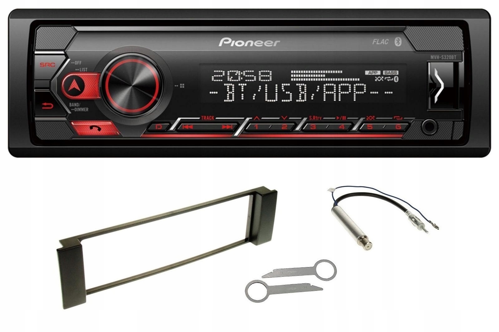 Bluetooth autorádio Audi A3 8L A6 4B Seat Toled Pioneer MVH-S320BT