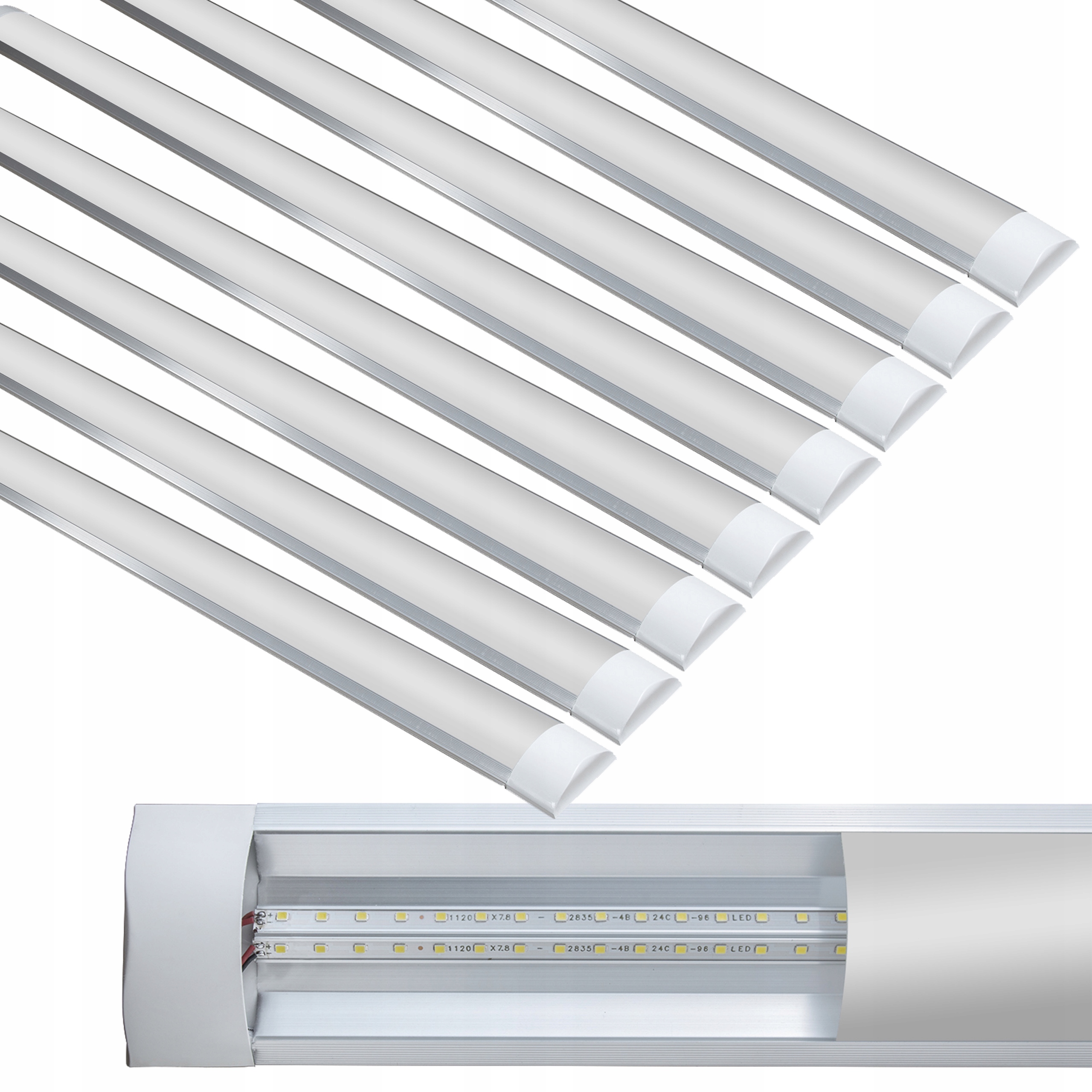 

8x Natynkowa Led 50W =100W 150cm Panel Lampa Garaż